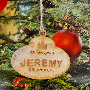 Cast Member Customizable wooden Christmas ornament