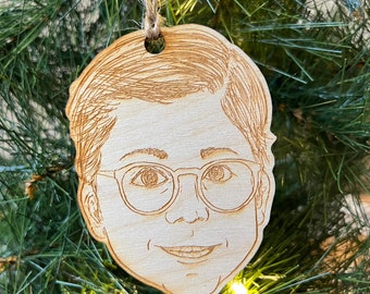 Ralphie (A Christmas Story) wooden Christmas ornament