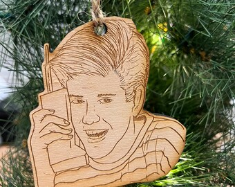 Zack Morris (Saved By The Bell) wooden Christmas ornament