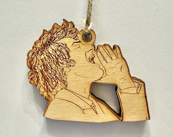 Jean Ralphio (Parks and Rec) wooden Christmas ornament