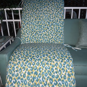 Nautical Indoor Outdoor Chaise Lounge Reversible Replacement Cushion Cover Starfish Design Lounge Cover