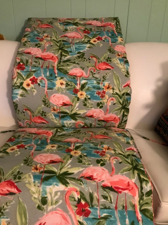 Pink Flamingos Chaise Lounge Reversible Replacement Cushion Etsy