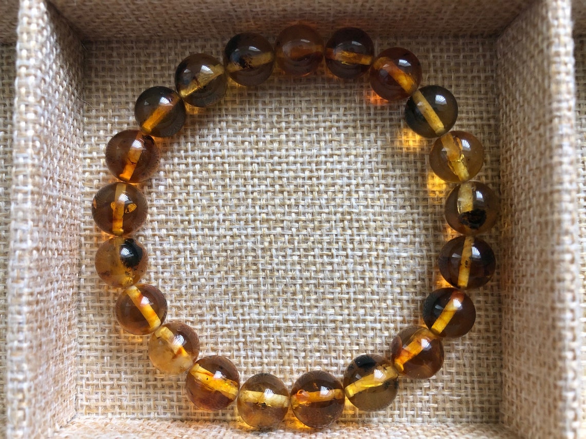 Handmade 100 Baltic amber Bracelet Round beads unisex Etsy