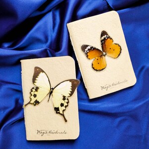 Butterfly Journal, Recycled Paper, Pocket Notebook, Unlined Paper Notebook, Handmade Paper, Pocket Size Notebook, Sustainable Blank Journal
