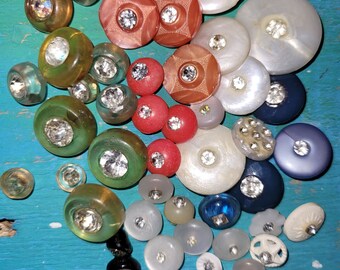 Rhinestone Christmas Buttons - Etsy