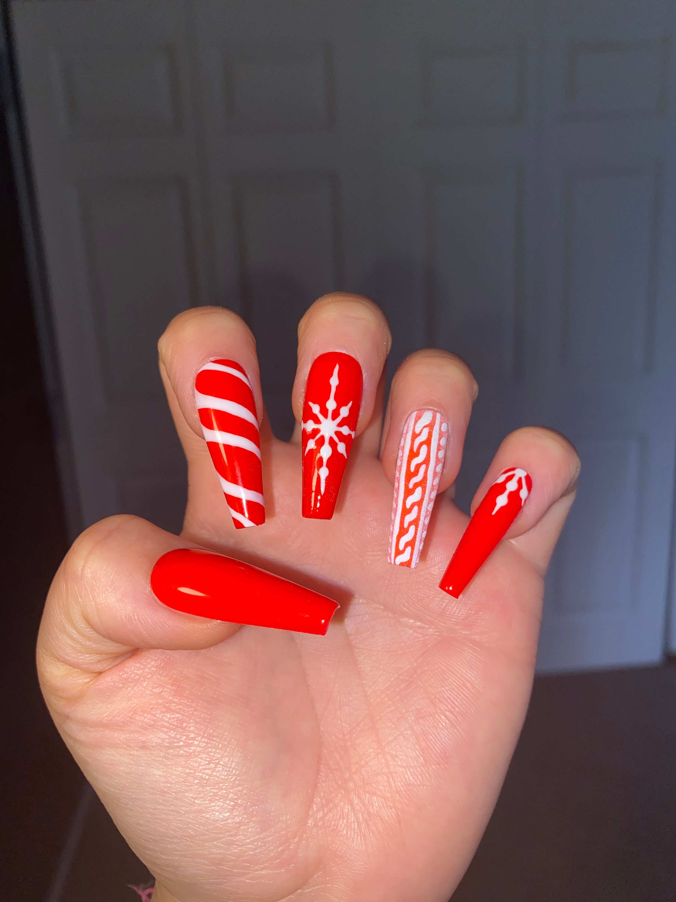 Baddie In Red Pressed On Nails Etsy Ireland