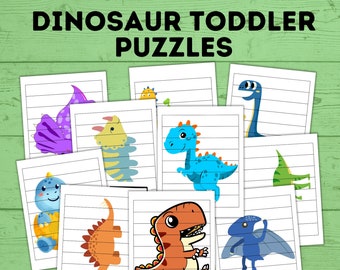 Dinosaur Puzzles for Toddlers | Dinosaur activity | Dinosaur Printable | Preschool Activity | Toddler Puzzle | Preschool Puzzle