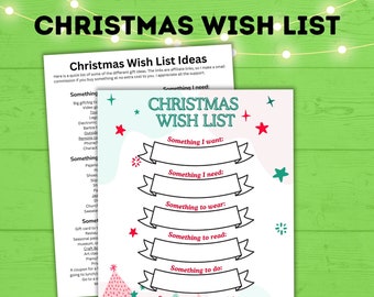 Christmas List | Wish List for Kids | Christmas Gift Rules | Christmas List | Christmas List Printable for Kids | Christmas Gift List
