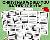 Christmas Would You Rather Printable Game Cards, Get to Know You Activity, Funny Family Party Game, Icebreaker Digital Download, PDF