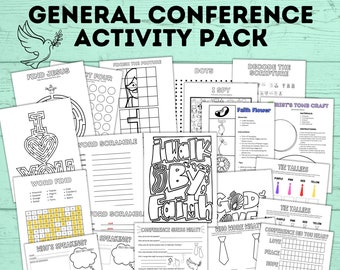 General Conference Activity Pack for Kids | Activity Pages for Kids | Kids Printables | Conference Printables | PDF download | Church