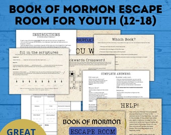 Book of Mormon Escape Room for Youth | Book of Mormon Games | Kids Escape Room | Youth Escape Room | Book of Mormon Activities | Digital