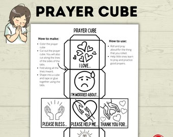 Prayer Cube | Prayer Craft | Prayer Cube for Kids | Prayer Game | Prayer Activities | Toddler Activities | LDS Prayer Activity