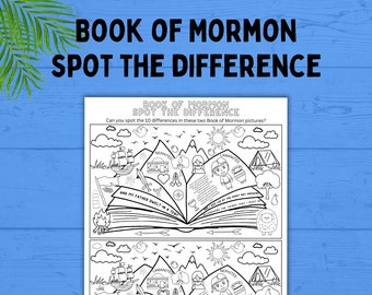 Book of Mormon Spot the Difference for Kids | Kids Printables | kids Activities | Book of Mormon Activities | Primary Activities | Sunday