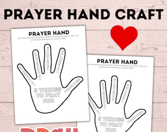 Prayer Hand Craft | Kids Craft | Prayer Craft | Prayer Activities | Crafts for Kids | Toddler Craft | Kids Printables | Sunday School