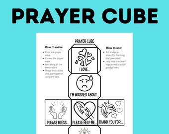 Prayer Cube | Prayer Craft | Prayer Cube for Kids | Prayer Game | Prayer Activities | Toddler Activities | LDS Prayer Activity