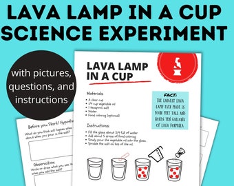 Science facile pour les enfants | Lampe à lave dans une expérience scientifique en forme de tasse | Activités scientifiques | Activités pour enfants | Artisanat pour enfants | Activités STEM