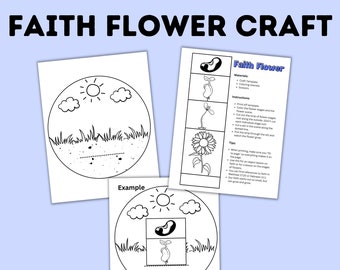 Faith Flower Craft | Faith Sunday School Lesson | Faith Activity | Faith Object Lesson | Faith Craft | Sunday School Craft | Jesus Craft