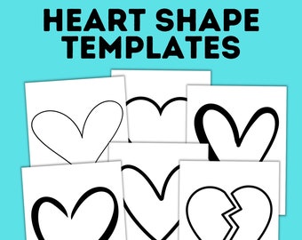 Heart Shape Template | Heart Shape Design | Craft Template | Kids Crafts | Heart Craft | Toddler Craft | Heart | Digital Heart Download