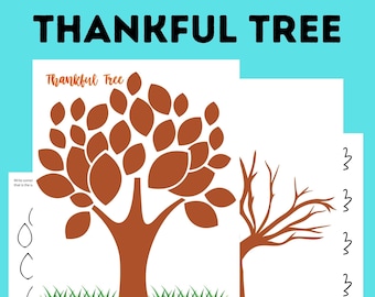 Thanksgiving Thankful Tree Activity | Fall Activity for Kids | November Thanksgiving Tree | Gratitude Tree | Grateful Tree | Grateful