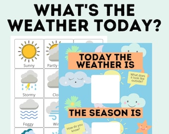 Preschool Activity | Weather Activity | What's the Weather Today? | Preschool Weather Activity | Preschool worksheets