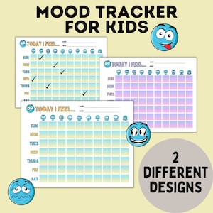 Suivi de l'humeur des enfants | Humeur de piste | Calendrier d'humeur | Tableau d'humeur | Tableau des émotions pour les enfants | Émotions enfants | Conscience de soi | Tableau des enfants
