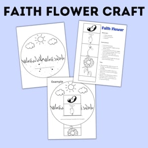 Geloofsles | Zondagsschoolknutselen | Faith Flower Craft | Zondagsschoolles geloof | Geloofsactiviteit | Les geloofsobjecten | Geloofskunst