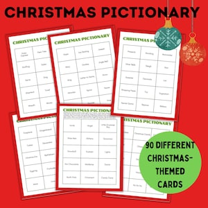 Christmas Pictionary | Christmas Word Games | Christmas Party Games | Christmas Charades | Kids Party Games | Christmas Download | Christmas
