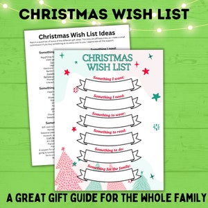 Weihnachts-Liste | Wunschliste für Kinder | Weihnachtsgeschenk Regeln | Weihnachts-Liste | Ausdruckbare Weihnachtsliste für Kinder | Weihnachts-Geschenkliste