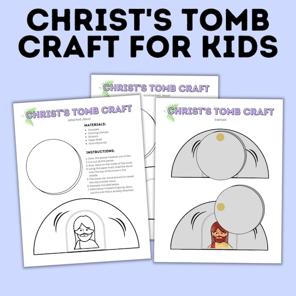 Osterhandwerk | Auferstehungshandwerk | Grab Christi für Kinder | Sonntagsschulhandwerk | Kinderhandwerk | Vorschulhandwerk | Christus Handwerk