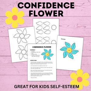 Manualidad de confianza / Flor de confianza / Manualidad de flores / Manualidades para niños / Manualidades para niños pequeños / Autoestima para niños / Confianza para niños /