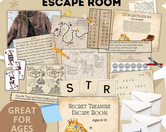 DIY Escape Room for Kids | Secret Treasure Escape Room | Home escape Room | Digital Escape Room | Kids Games | Party Games | Printable