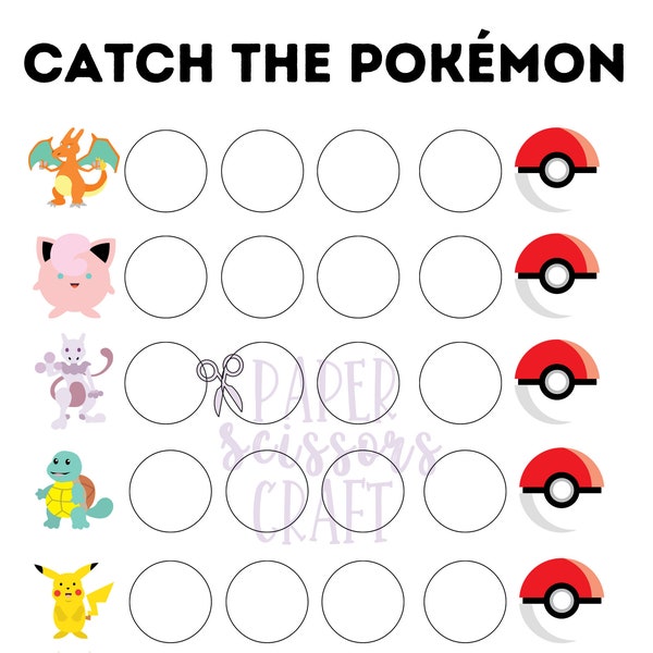 Pokémon Chore Chart for Toddlers and Kids | Chore Chart for Kids | Accountability Chart for Kids