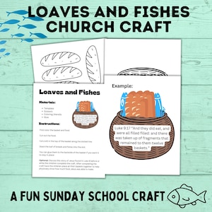 Bread of Life | Loaves and Fishes Craft for Sunday School | Jesus Craft | Jesus Miracles Craft | Church Craft | Feeding 5000 Craft | Kids