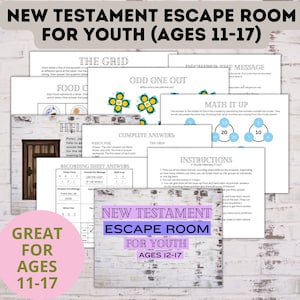 Bible Escape Room | New Testament Escape Room for Youth | Youth Games | Escape Room for Kids | Digital Escape Room | Sunday School Game