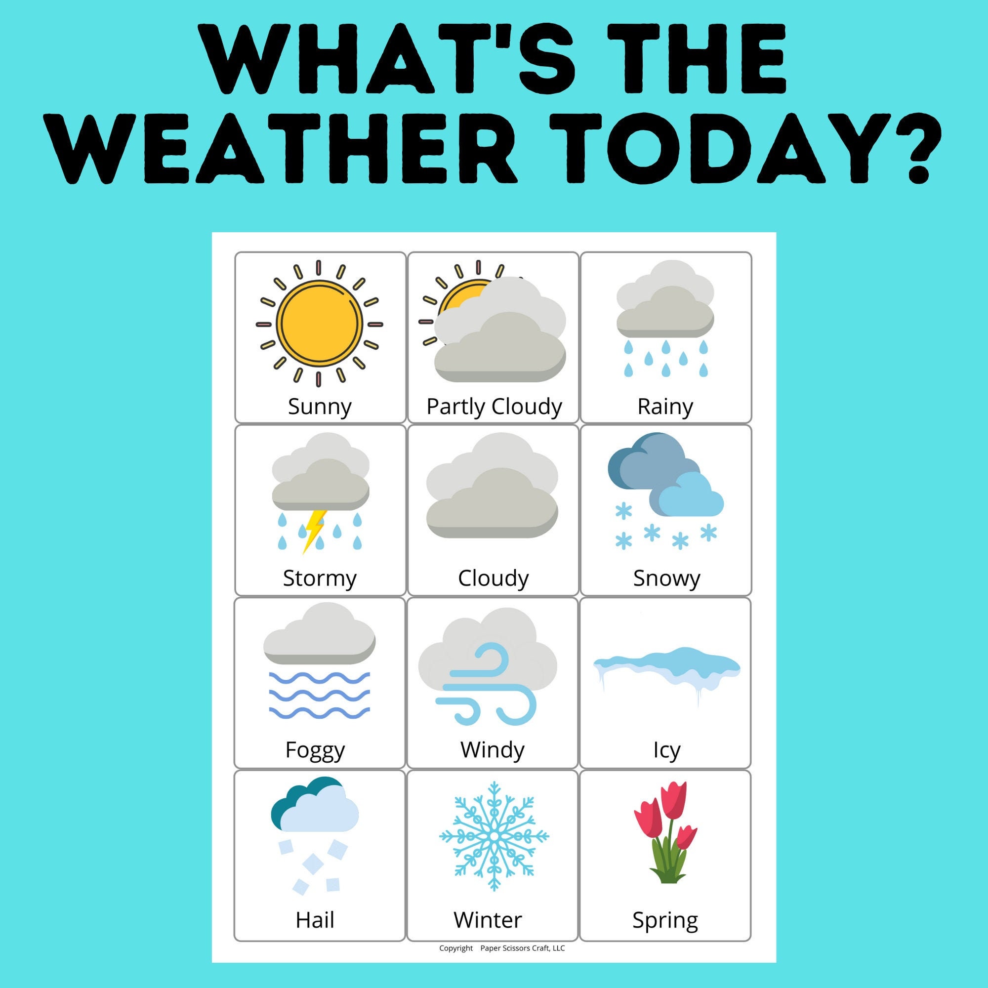 Preschool Activity Weather Activity What's the Weather Today Preschool Weather Activity