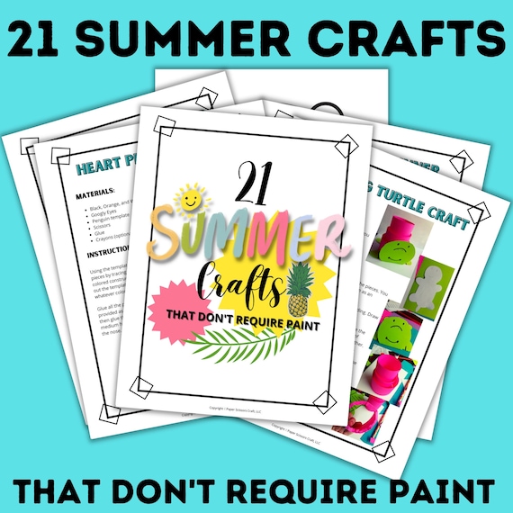 21 Summer Crafts for Kids | Summer Activities for Kids | No Paint Crafts | Screen Free Activities | Crafts for Kids | Kids Arts and Crafts