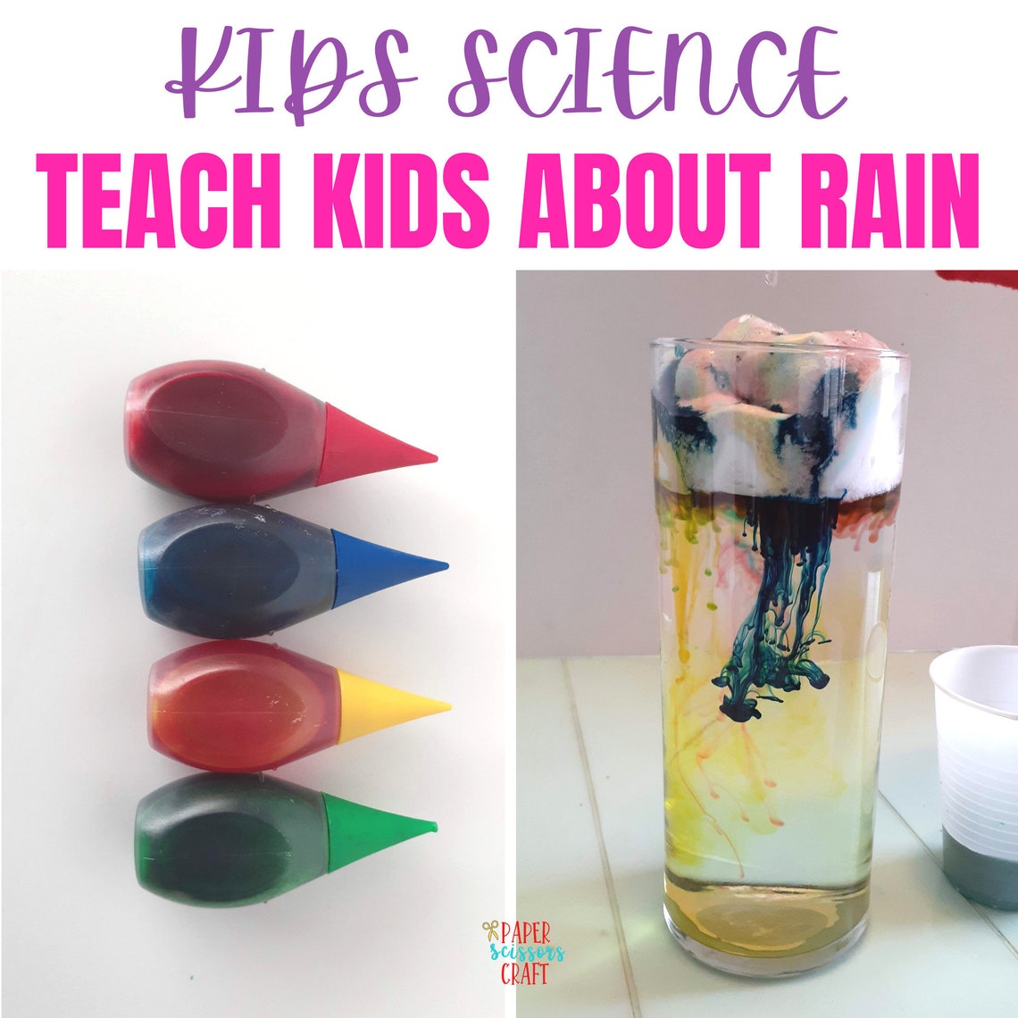 The Scientific Method: the Clouds and Raindrops Experiment - Etsy