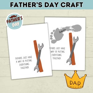 Father&#39;s Day Craft for Kids | Footprint Craft | Father&#39;s Day Craft | Gifts for Dad | Dad Craft | Kids Craft | Hammer Craft |