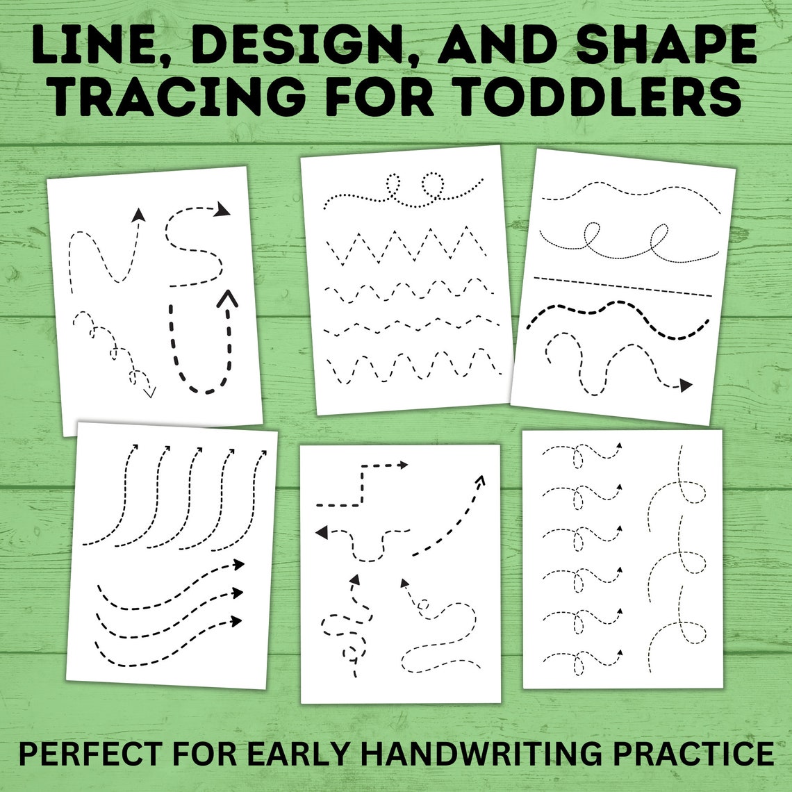 Preschool Line Tracing for Kids and Toddlers Design Tracing Shape
