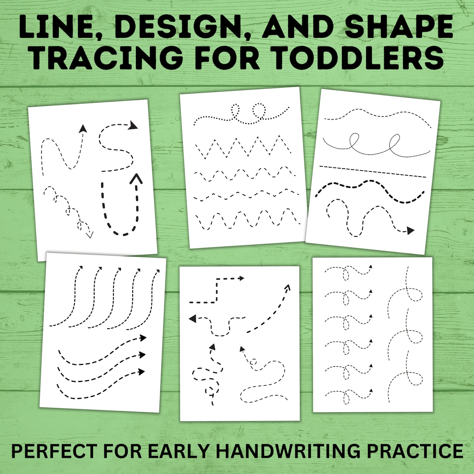 Preschool Line Tracing for Kids and Toddlers Design Tracing Shape