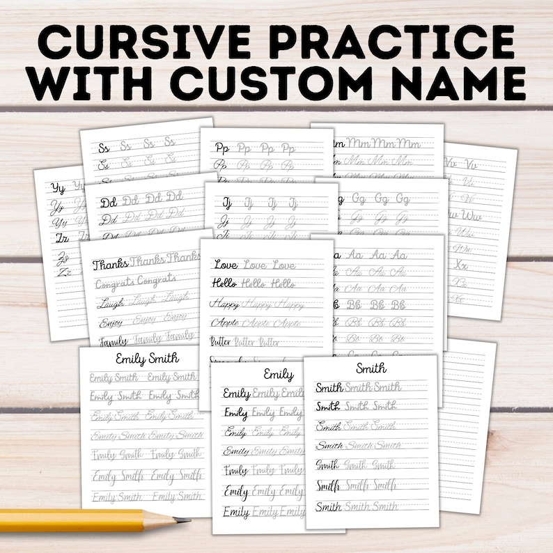Cursive Practice With Custom Name | Practice Your Name in Cursive ...