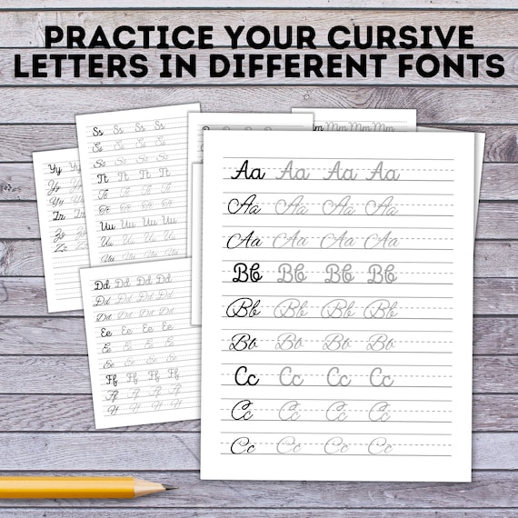 Cursive Handwriting Styles Worksheets