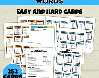 Bible Games | Group Church Game | Bible Forbidden Words | Church Game | Religious Card Game | Games for Church | Bible Games Adults