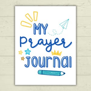 Afdrukbaar gebedsdagboek voor kinderen: dagelijkse en wekelijkse pagina's (pdf-download), christelijk cadeau, notities, kinderbediening, God, zondagsschool