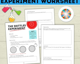 Candy Science Experiment for Kids | Scientific Method | Skittles Experiment | Skittles Science | Science for Kids | Printable STEM