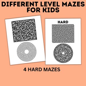 Mazes for Kids | Different Level Mazes for Kids | Kids Mazes | Hard Mazes | Easy Mazes | Kids Activity Pages | Toddler Mazes | Maze Download image 4