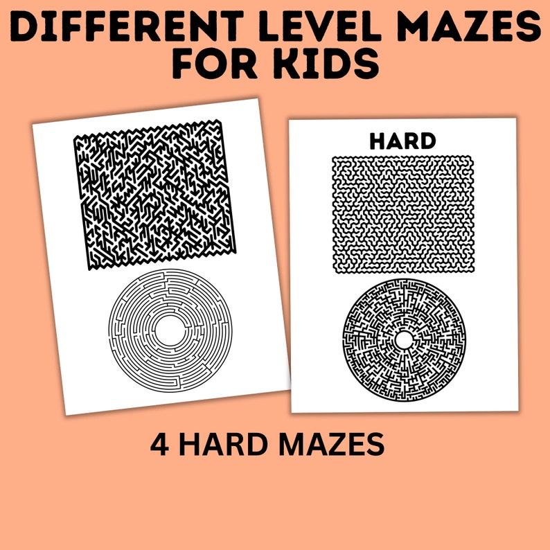 Mazes for Kids | Different Level Mazes for Kids | Kids Mazes | Hard Mazes | Easy Mazes | Kids Activity Pages | Toddler Mazes | Maze Download image 4