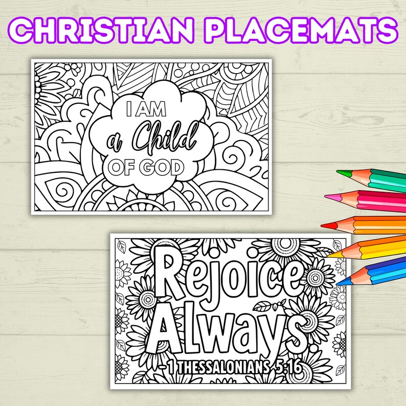 Bible Placemat Coloring Pages, Kids Placemats, Kids Coloring Pages ...