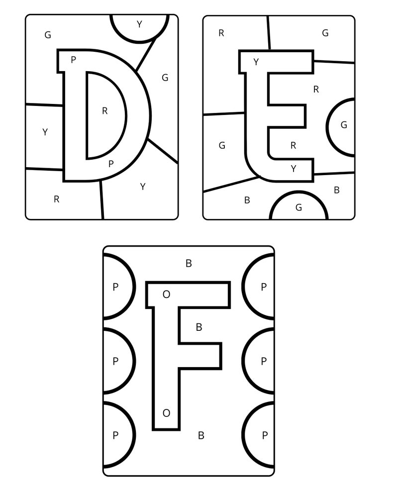 Alphabet Paint by Letter Alphabet Paint by Number Preschool Activity