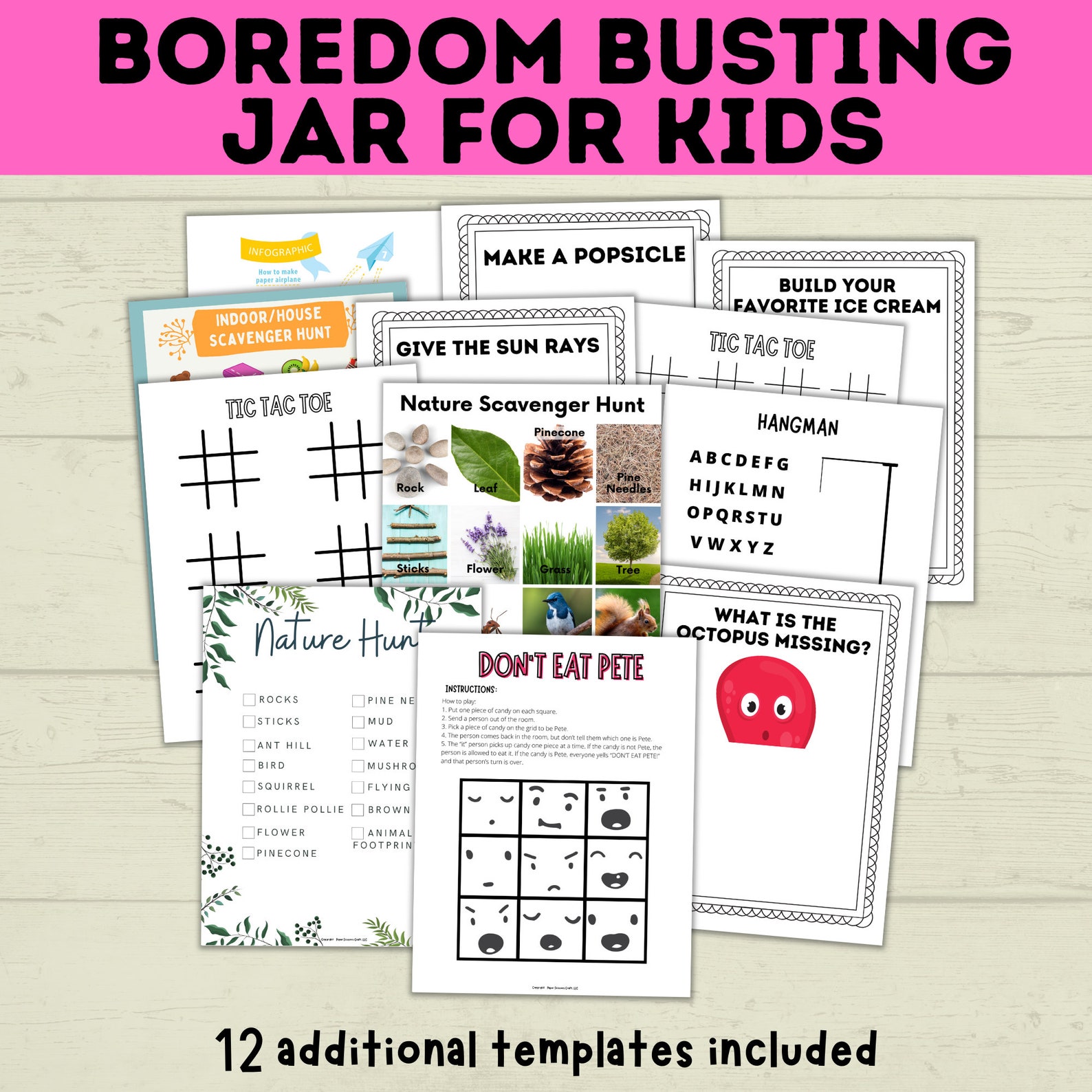Kids Boredom-busting Jar | Kids Activities | Kids Printable | Summer ...
